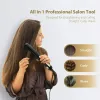 فرش Kipozi Professional Hair Striaghtener Titanium Dual Volotag Frason Heating Flat Iron 2 في 1 Hair Curler LCD Display