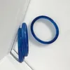 Bangle UJBOX Mode Pols Sieraden Gift Blauw Wit Lucite Hars Acryl Ovale Armbanden Armbanden Voor Vrouwen