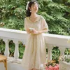 Feestjurken Koreaanse Mode Zomer Elegante Knop Omhoog Lange Jurk Voor Vrouwen Meisje Midi Vintage Kawaii Leuke Cottagecore Verjaardag Kleding