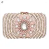 Sacs de taille mode dames coquille dure-pochette sac femme maquillage sacs à main avec perles strass perles