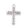 Colares 20 pcs Latão Micro Pave Cubic Zirconia Latin Cross Charms Pingentes para Colar Jóias Fazendo DIY Acessórios de Decoração 15x10x2mm