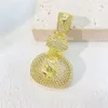 Ciondolo gioielli Hip Hop 18k su misura Iced Out Vvs Moissanite Dollaro usd Borsa per soldi Pendenti con segno di dollaro in argento 925 pregiato