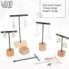 Back 3pcs/lot Wood Hanging Earring Display Stand Jewelry Showing Case Earring Organizer Earring Holder Jewellery Stands