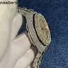 Luxury Diamonds AP Watch Apf Factory Vvs Iced Out Moissanite Can past Test Luxury Diamonds Quartz Movement Iced Out Sapphire Stones Gold Silver t Op Quality Out 2BQ2
