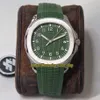 ZF 탑 버전 Aquanaut 5168G-010 Green Dial Cal 324 SC 자동 기계식 5168 Mens 시계 Sapphire Steel Case 고무 SPO327S