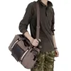 أكياس مسائية حقيبة قماش مشمع للرجال للرجال متعددة الوظائف القديم المقاومة للماء محمول حقيبة كتف أو النساء