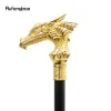 Golden Luxury Dragon Head Walking Cane Fashion Decorative Walking Stick Gentleman Elegant Cosplay Cane Knob Crosier 93cm