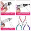 Necklaces 8pcs Jewelry making Tools Set with Plier ,Round Nose Plier,Copper Wire Beading Tool Kit for bracelet necklace DIY Accessories