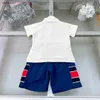 Neues kurzärmeliges Kinder-T-Shirt-Set für Kinder, Baby-Trainingsanzüge, Größe 100–150, Sommer-POLO-Shirt mit Streifen und Shorts, 24. Februar 2020