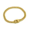 Mens Anti-Tarnish Cuban Miami Link 8 Armband 18K Guld över rostfritt stål 6mm234d