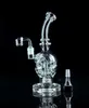 Wasserpfeifen Wasserbongs Matrix Perc Transparent Feb Egg Recycler Gläser Öl Dab Rigs Glaswasserpfeifen 14 mm Banger