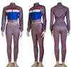 Nya kvinnors träningsdräkter lyxvarumärke Sticked Casual Sports Suit 2 Piece Set Designer Tracksuits J2730