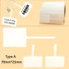 Ringen 500 stks Blanco Prijgrootte Tag Stickers Sieraden Tags Thermisch papier Label Hang Tags voor oorringring ketting Bracelet 70x30/70x25mm