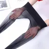 Women Socks 2D Tights Semaless Pantyhose Ultra-thin Transparent Nylon Sheer To Toe Stockings Female Sexy Low Waist