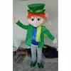 Professionele op maat gemaakte groene elf mascottekostuum karakter mascotte kleding Kerstmis Halloween Party Fancy Dress