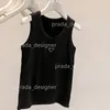 Summer Designer Womens T Shirts For Women Tops Tees Crop Top Embroidery Sexig Off Shoulder Black Tank Top Casual ärmlös Backless Top Shirts Solid Color Vest 5xl