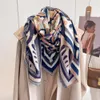 Cashmere Large Square Scarf, Winter New Fashionable and Warm Shawl, Thickened Double-sided Scarf