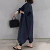 Ethnische Kleidung, japanischer Stil, Damen-Kimono, Baumwolle, Strickjacke, Stehkragen, mittellang, lockeres Damenkleid, einfarbig, 2024, modische Robe weiblich