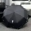 최고 브랜드 우산 자동 플러스 크기의 이중 태양 우산 남성과 여성 거리 바람이 듀얼 사용 비닐 선 보호