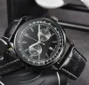 Topp Brietling 1884 Luxury Watch Top 46mm Quality Navitimer Chronograph Quartz Movement Steel Limited Black Dial Anniversary rostfri remmen Mens armbandsur