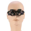 معدات رأس جديد يرتدي عدسة مكبرة مزدوجة العين مجوهرات إصلاح مكونة من نظارات Loupe لوازم الوشم