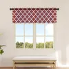 Perde Geometrik Fas Şarabı Kırmızı Küçük Pencere Tül Kısa Yatak Odası Oturma Odası Ev Dekoru Voil Drapes