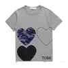 Designer Men's T-Shirts Play Designer Men's T-Shirts Casual Women's Des Badge Garcons Quality Print Short Sleeve Short T-Shirt Couple Hearts Tshirt MECS8OFY