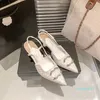 2024 design boucle d'argent sexy dentelle ceinture une ligne femmes talons hauts printemps et automne mode lettre sandales fête robe de bal chaussures