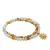 Bedelarmbanden Bohemen-stijl Parel Daisy Veelkleurige kralenarmbandset voor dames Delicaat Verstelbaar Mode-sieraden Feestcadeau 2024 A0118