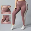 LU Plus Size Naked Yoga Pants No Embarrassing Line High waist Legging Lift Hip Elastic Fitness Exercise Cropped Pants