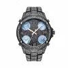 diamond inlaid fashion luminous multi time large dial waterproof men's Watch