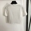 2024 Designer T-shirt Moda Donna Petto Lettera Camicia Stampa floreale Corto Crop T-shirt manica corta Bianco Nero Top Tees streetwear il mio top spotify dress SMLXL