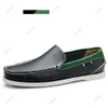 Marque de luxe motif imprimé hommes chaussures habillées chaussures décontractées plates bureau d'affaires Oxfords en cuir véritable designers boucle en métal mocassins en daim 38-45