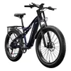Shengmilo 26 tum elektrisk cykelfettdäck 1000W Bafang Mountain Bikes 17,5AH 48V Samsung Ebike City Full fjädring cykel 42 km/h e-cykel Shimano Moped 7 Speed ​​E-MTB