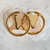 Luxury Big Gold Hoop örhängen för Lady Women Orrous Girls Ear Studs Set Designer Jewelry Earring Valentine's Day Gift Engagement For0