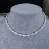 Natürliche 6-7mm Süßwasser Perle Schlüsselbein Kette weiß Mode junge Halskette 42cm