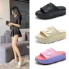 Designer rubber sandals fashion luxury womens print embossed Interlocking slides black beige pink brown