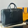 Black formal briefcase Computer bag Men business shoulder bag Large capacity handbag travel office bag