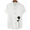 Camicie floreali hawaiane estive per uomo Camicia oversize Stampa 3D Tees Bianco Manica corta Moda Top Casual Homme Camicetta Camisa 240219