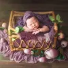 Parts Newborn Photography Props Woven Rattan Basket Retro Knit Cany Basket Chair Baby Photo Shooting Studio Box Cribs Accessories