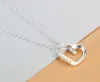 Pendants Sweet Style Girl 925 Collier en argent sterling Collier de cœur Conception de pensionn