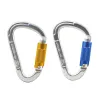 Accessories Automatic Locking 25kn Aluminum Carabiner Rock Climbing Dshape for Yoga Hammock Camping Hiking Outdoor Sports