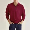 Men's Polos Formal Party Travel Workwear Casual Business Shirts Tops V-Neck Work Blouse Brand Button Up Long Sleeve