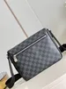 Мужская сумка-мессенджер, высококачественная сумка через плечо на заказ, черная сумка, плечевой ремень, регулируемая длина, очень красивый N42710