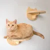 Arranhadores montados na parede para gatos, conjunto de prateleiras para escalada, plataforma de salto, móveis de madeira, escadas para gatinhos, corda de sisal, poste para arranhar para gatos