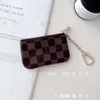 Top Fashion Brand Card Holder Leather Zipper Coin Purse Applicable Key Id Cards Metal Hook