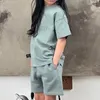 子供服セットESSトラックスーツTシャツショートパンツベビーデザイナー子供ボーイズ女の子ショートスリーブ服スーツグレーフォグ幼児TシャツTEE