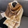 Brand Scarf for Women in Winter, Double Layered with Extended Thickened Faux Cashmere Tassels, and Elegant Style Scarf