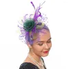 Bandanas Odzież Herbata Party Hat Women's Hair Barrettes Bride Clip nylon fascynator opaska na głowę