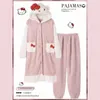 Dames Nachtkleding Winter Leuke Dikke Warme Nachthemd Voor Vrouwen Pyjama Met Capuchon Lange Flanellen Nachtjapon Gewaad Cosplay Pluche Slaap Draagt